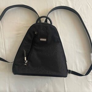 Baggallini Black leopard print convertible Backpack with Stylish Design